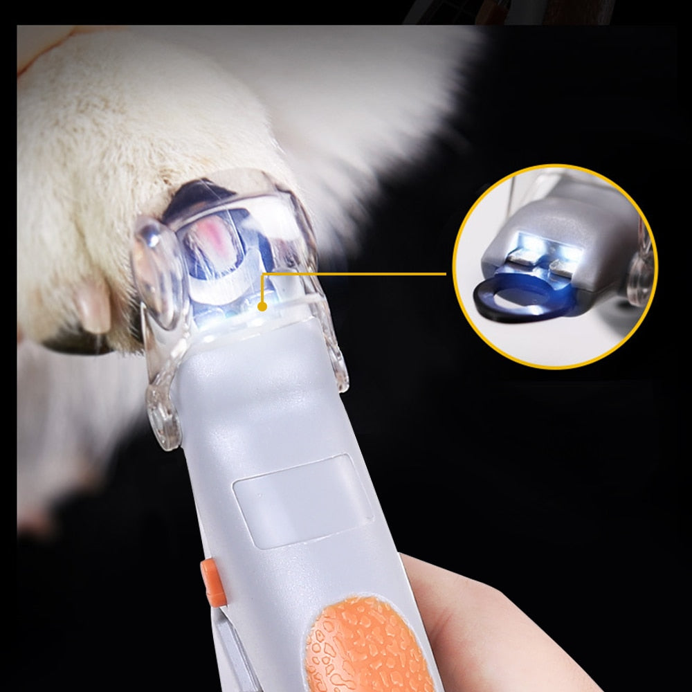 Professional Pet Nail Clipper Scissors with LED Light For Cats/Dogs